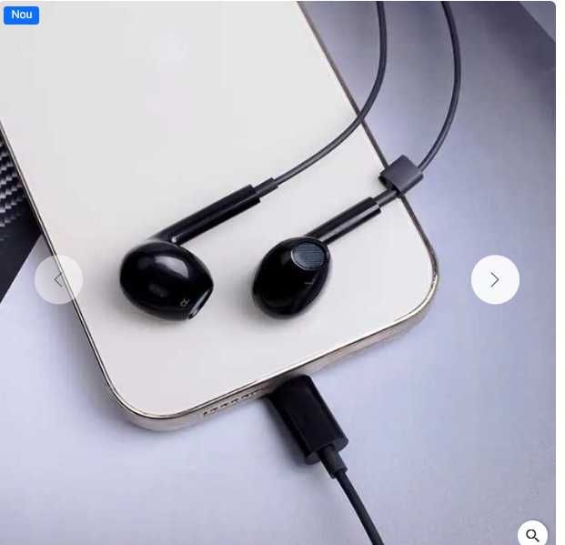 Casti stereo si microfon USB-C 1.2m negru maXlife MXEP-04