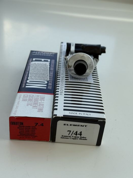 Oxidant Alfaparf Milano + vopsea Alfaparf Milano 7.4