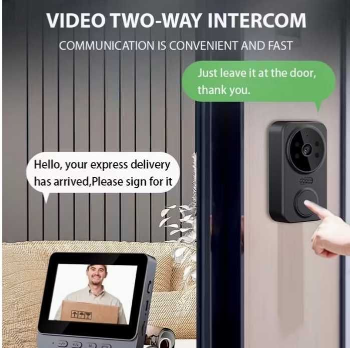 Интелигентен видео звънец с 4.3-инчов екран