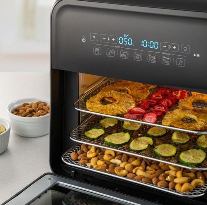 Airfryer, friteuză cu aer cald și rotisor, fără ulei, Breville, 10L