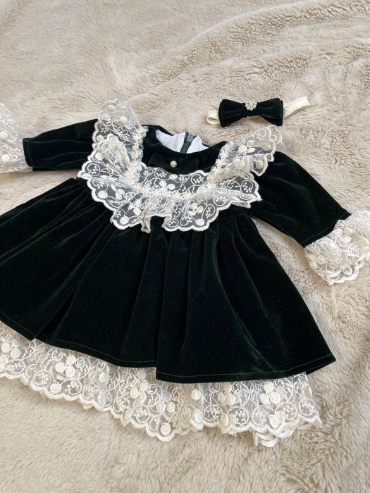 Rochie fetite catifea 3-6 luni