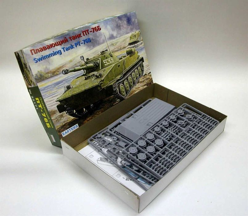 Сборная модель-Плавающий Танк-ПТ-76Б. Масштаб 1:35