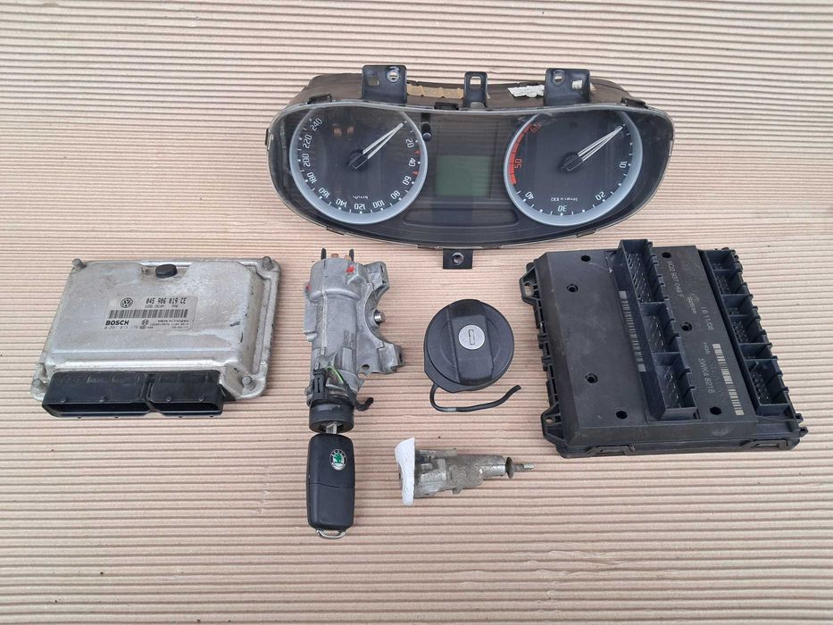 Skoda Fabia 2, kit pornire complet cu ECU, motor 1,4 cod BNM