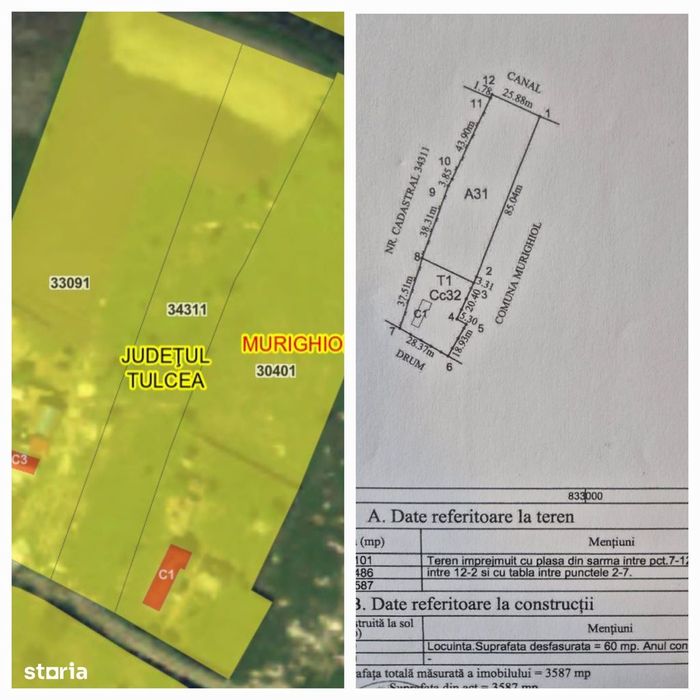 Teren de vanzare la Dunavatul de Sus, Tulcea