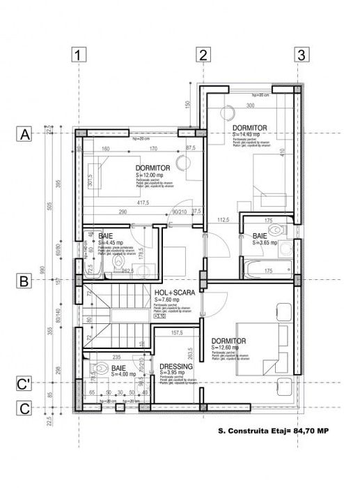 Vila Individuala-Cristalului /dormitor parter/ id nr 51