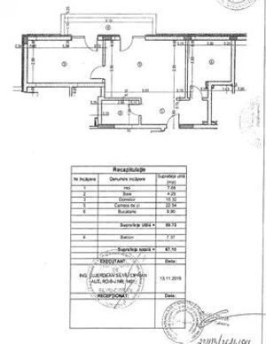 Apartament 3 camere, 60 mp, et.4/4, Baciu - zona Regal