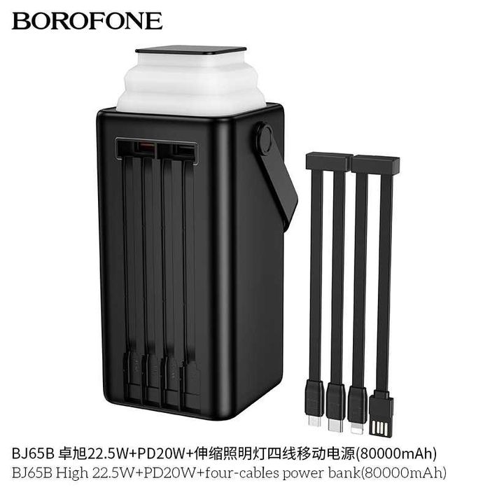 Borofone BJ65B Power Bank 80000mAh Micro-USB 18W PD20W +22.5W QC3.0