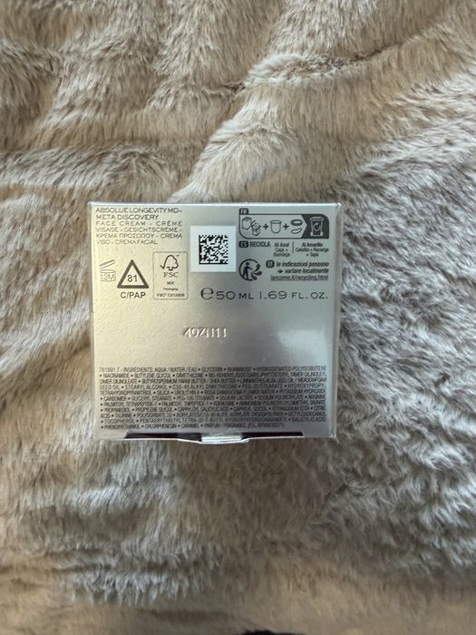 Crema Lancôme Absolue Longevity MD Refill 50ml - Noua, Sigilata cu Bon