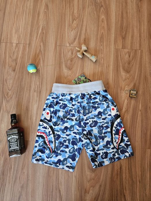 BAPE Big ABC Camo Side Shark Sweat Shorts 'Blue'