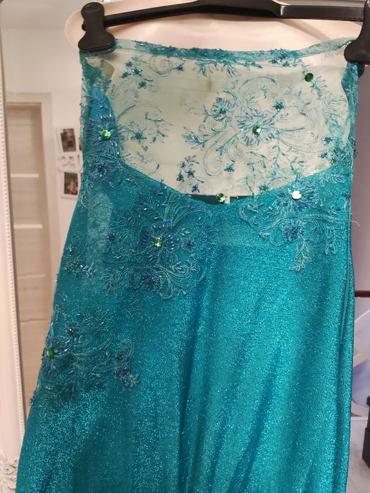 Rochie turcoaz nunta / botez