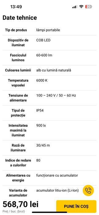 Lanterna portabila Scangrip MAG PRO