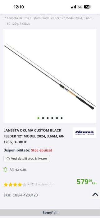 Combo feeder. Okuma blak 4000 plus lanseta okuma black 3.66 60-120g