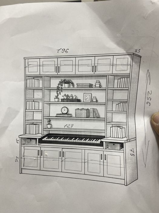 Zamonaviy kompyuter stoli + polkali shkaf | Ofis va uy uchun.