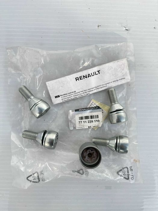 Kit antifurt jante gama Renult Dacia nou original Renault