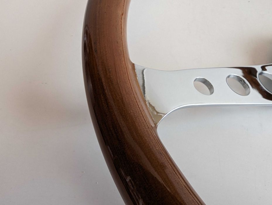 Волан Класически Дървен Винтидж 38см Нов Махагонов Хромиран