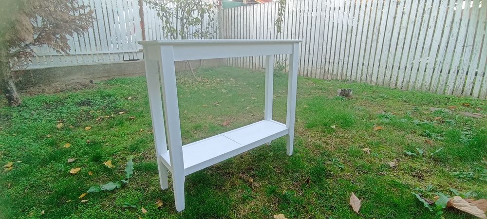 Masă comodă lemn mdf albă nouă