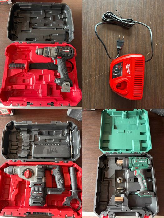 Pachet scule Parkside, Black & Decker, Einhell, Milwaukee, Noi si folosite