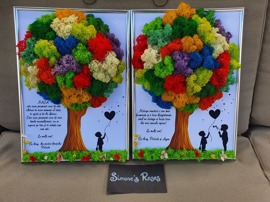 Tablouri aniversare personalizate cu licheni dupa preferintele dvs!