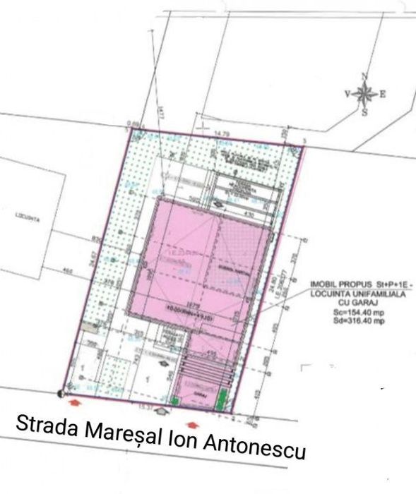 Vanzare Teren perfect 377 mp. cu Autorizatie Constructie