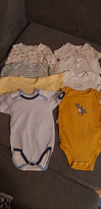 Комплект 12 памучни бодита (68 см) в отлично състояния