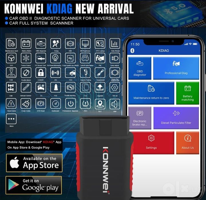 Сканер Kdiag Konnwei OBD2