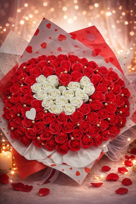 Buchet trandafiri de săpun /ziua îndrăgostiților/trandafiri Criogenați