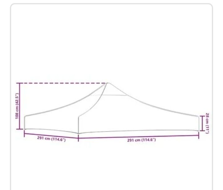 Acoperiş cort de petrecere, antracit, 3 x 3 m