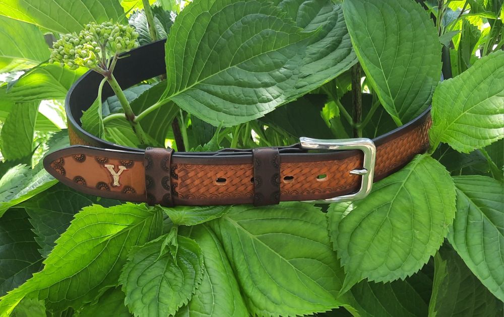 Мъжки колан от естествена кожа