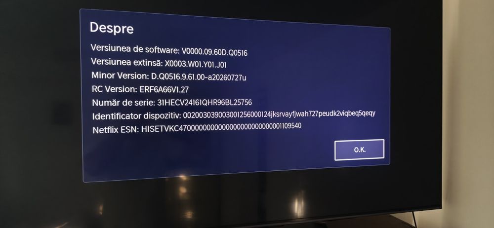 Smart TV Hisense 55U7NQ – 55" (139 cm), Mini-LED, 144Hz,4K