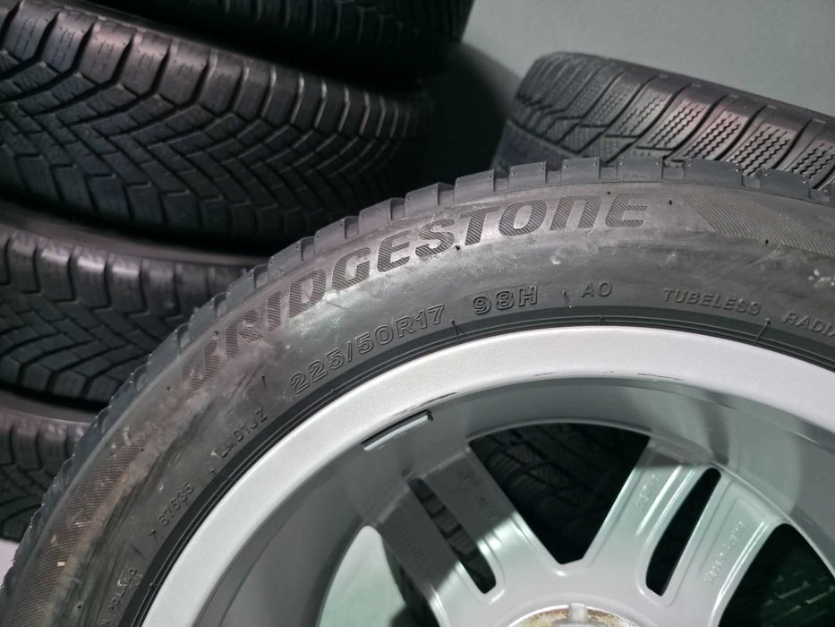4 Roti Jante + Anvelope IARNA - 5x112 17'' - OEM AUDI A4 B8 B9 / Audi A5 - Anvelope Bridgestone AO - 225/50/17 - Stare F BUNA - DOT 2021 - SUPER PRET