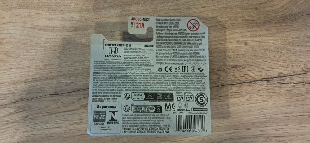 Hot Wheels Honda S800 Racing Treasure Hunt 2025 (TH) – запечатана