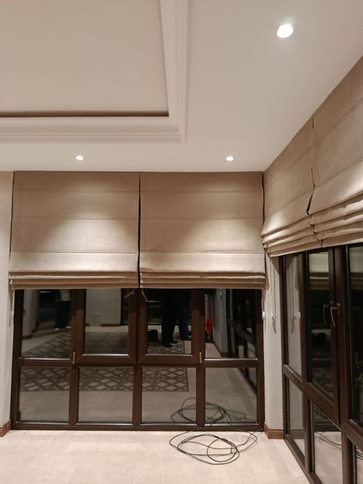 Римские шторы готовы к изготовлению.