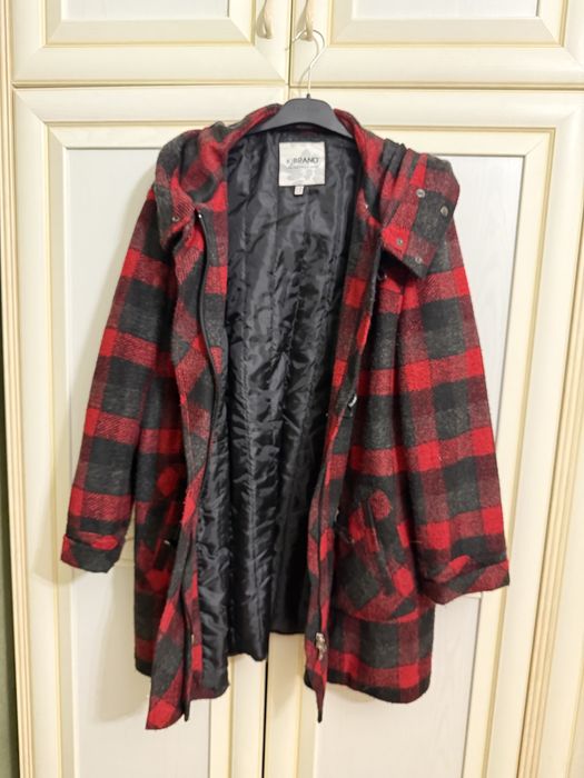 Куртка клетчатая оверсайз плащ