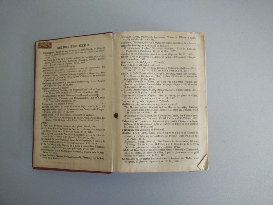 Baedeker Suisse 1928