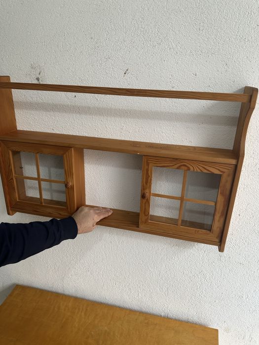 Стенна етажерка от масивно дърво — Scandinavian Rustic