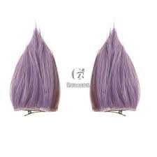 Аниме косплей лилава перука с две опашки Genshin Impact Keqing Cosplay