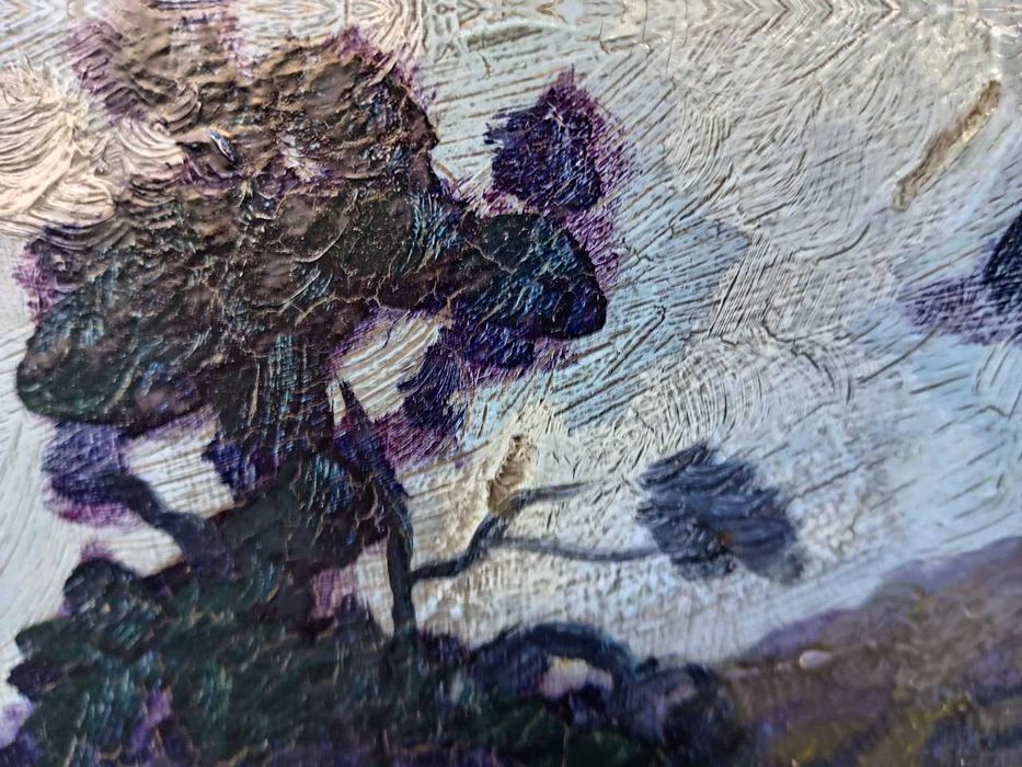 Tablou vechi - peisaj  - semnat Darascu