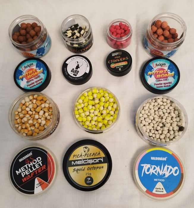 Lot wafters-uri Utopia, 2.20 Baits, Haldorado, Pică Pleacă, Feeder Bait si nada CPK universală