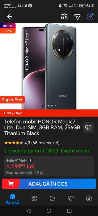 Vând Honor magic 7 lite
