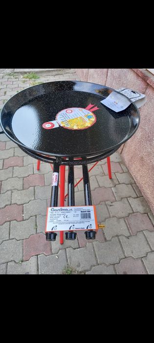 Tigaie Paella oțel finisat 55cm + trepied Promo 235 lei 30/34/36/38/40