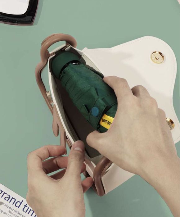 Ветроустойчив мини чадър за чанта