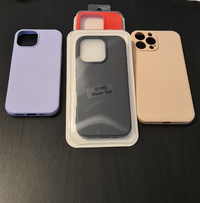 Husa slim iPhone 16 Pro, iPhone 16 Pro Max din silicon si catifea