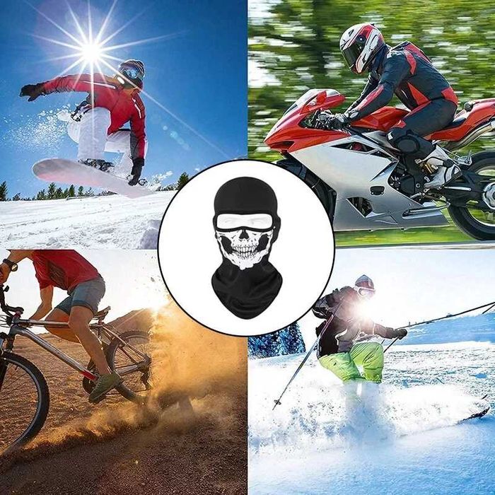 Cagula SKULL masca gat fata urechi protectie vant frig ski bicicleta
