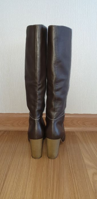 Сапоги женские, демисезонные, кожаные, р 38