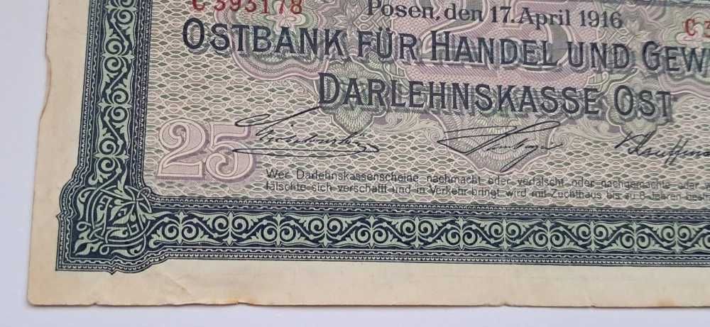 Germania, 25 Rubel 1916, Ocuparea Lituaniei