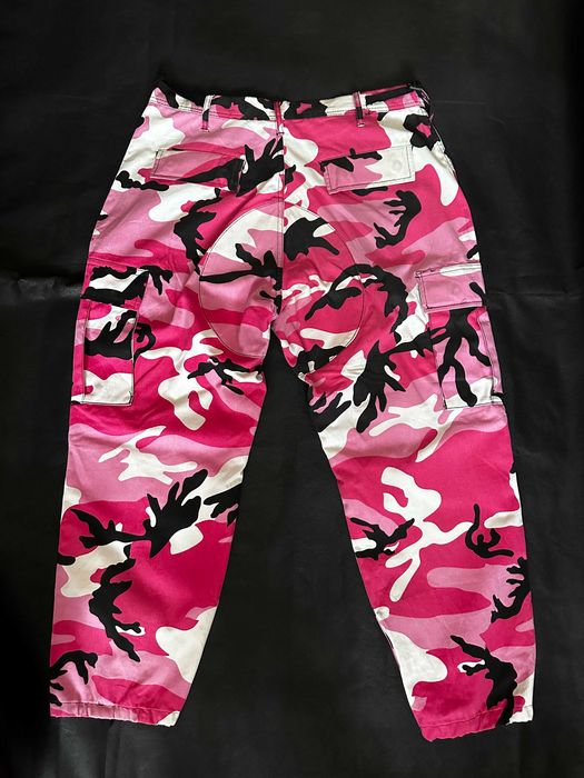 Дамски карго панталон - розов камуфлаж pink camo cargo pants M/L