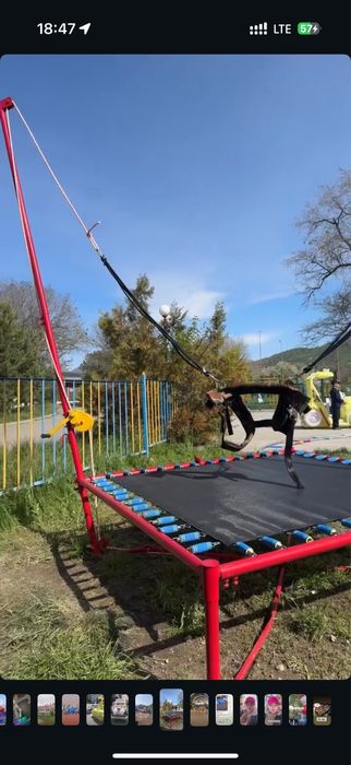 Карусель аттракцион тарзанка батут