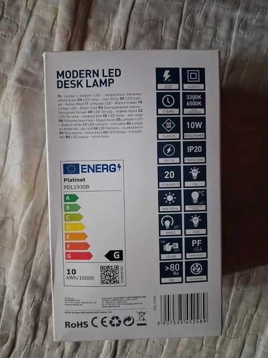 Incarcator wireless pentru telefon, cu lampa de birou