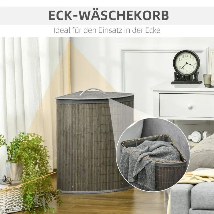 Ъглов кош за пране HOMCOM 55 л