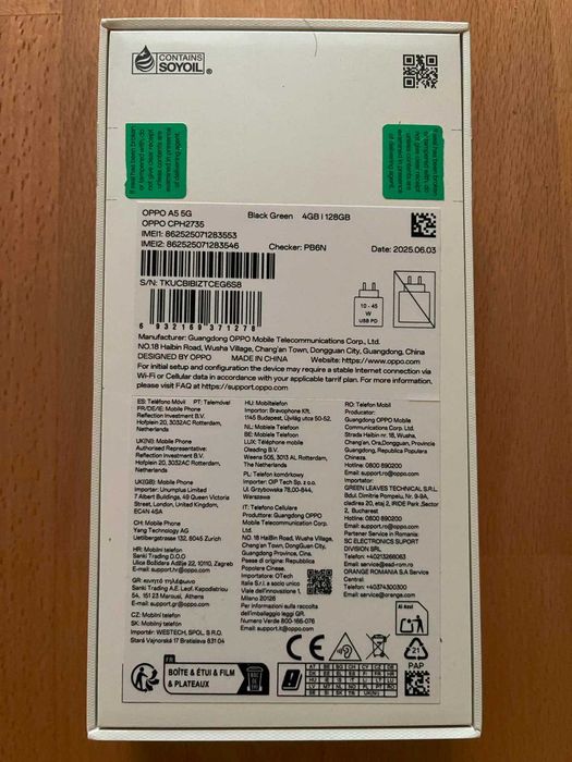 Телефон OPPO A5 чисто нов